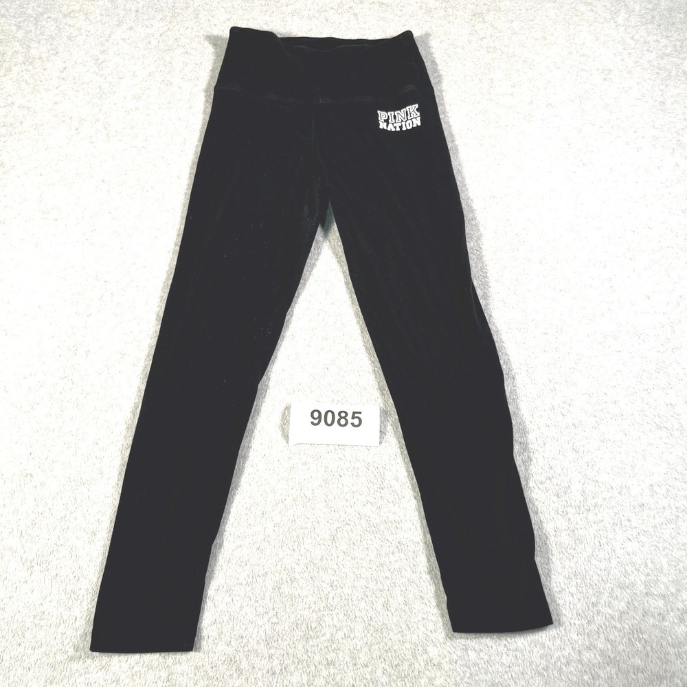 PINK Victoria's Secret Leggings Women Small Black Cotton Stretch Yoga High Waist